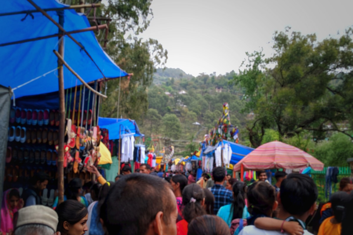 Palampur market scene