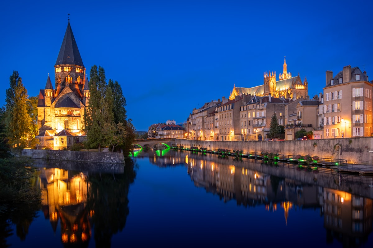 Metz city skyline
