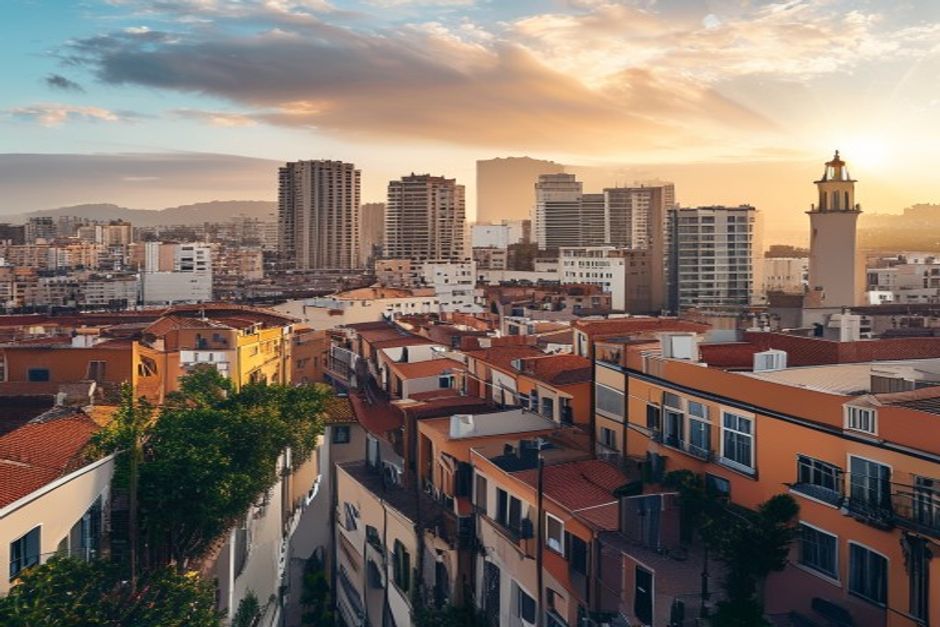 Motril city skyline
