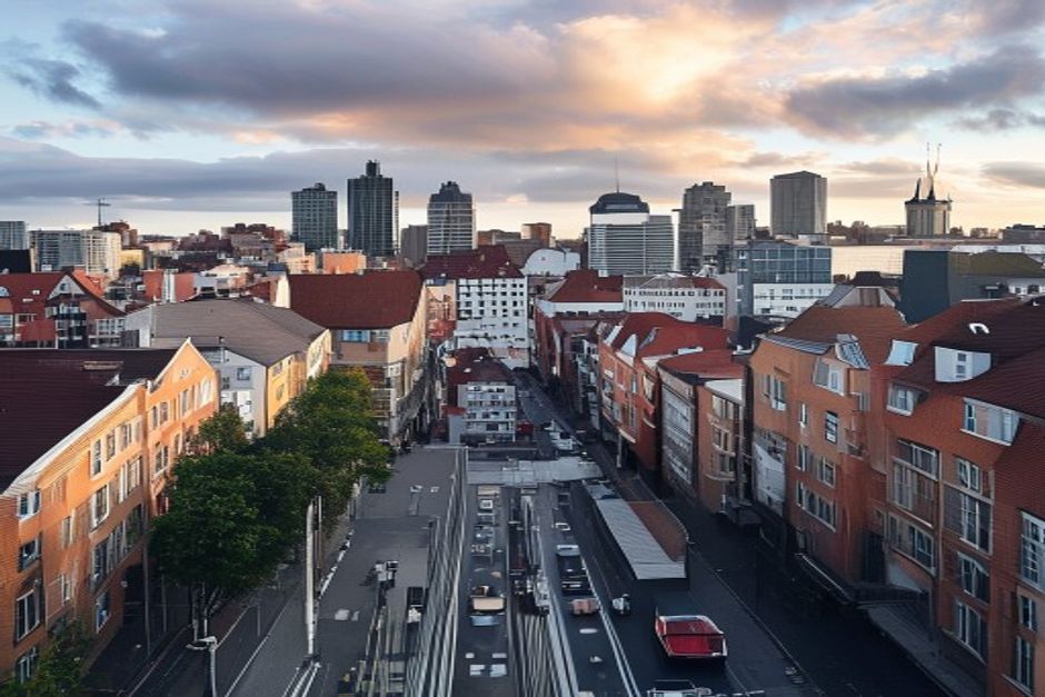 Rodby city skyline
