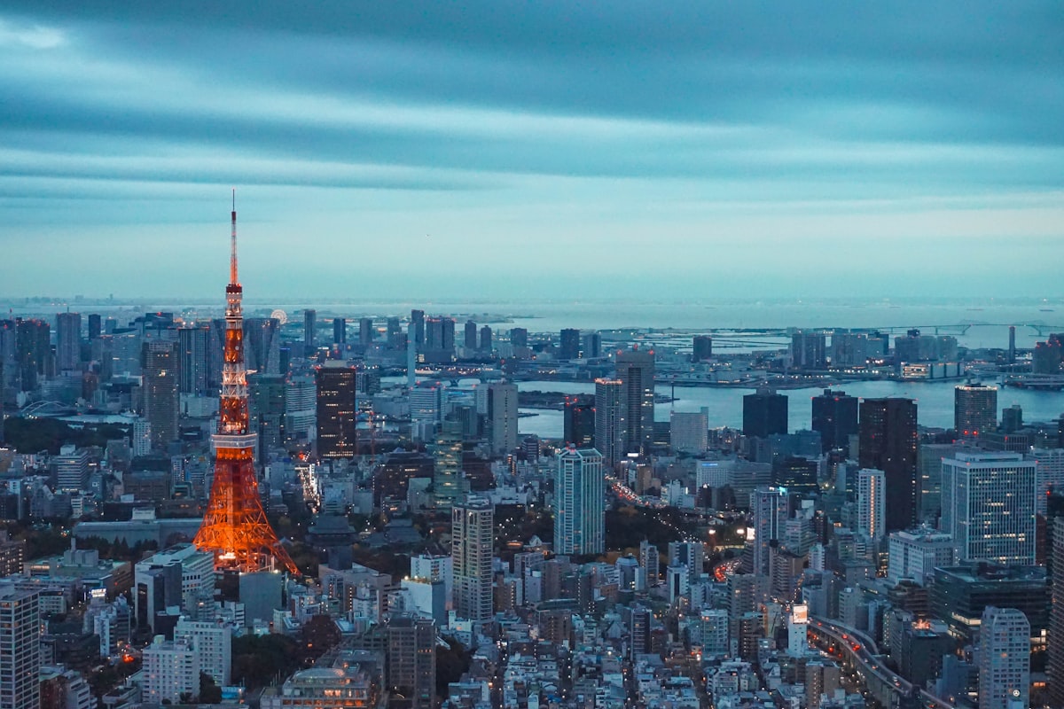 Toyoura city skyline