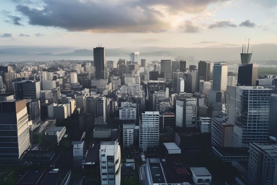 Sanuki city skyline