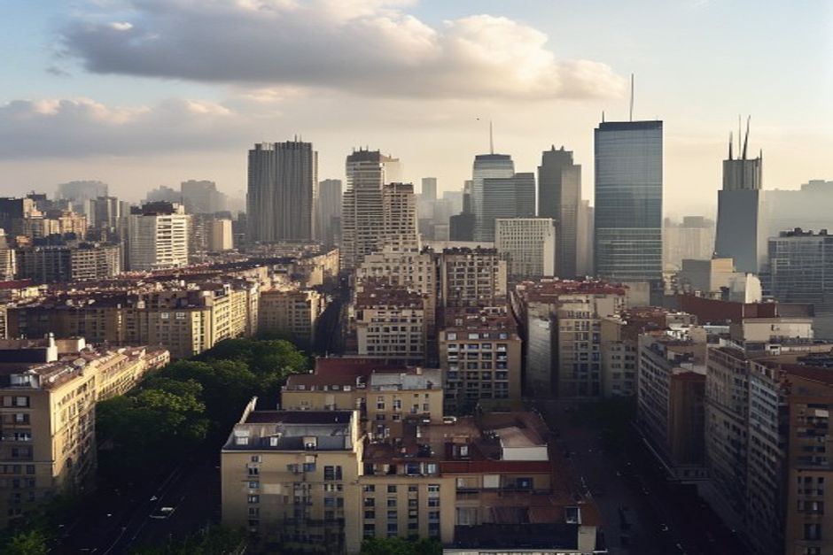Buxières city skyline