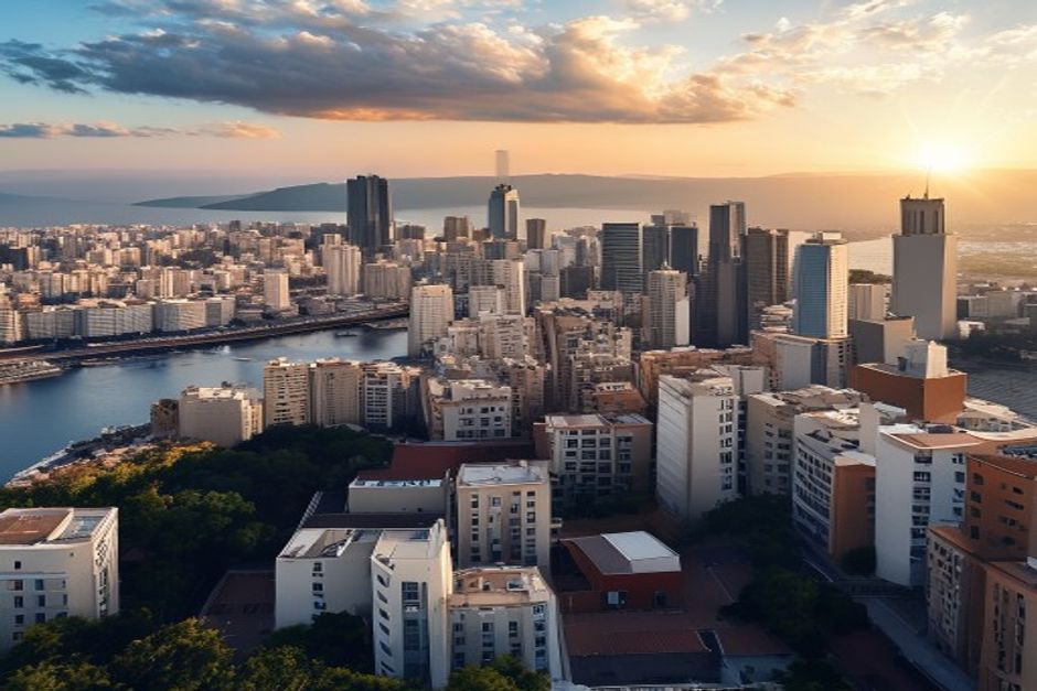 Stavros city skyline