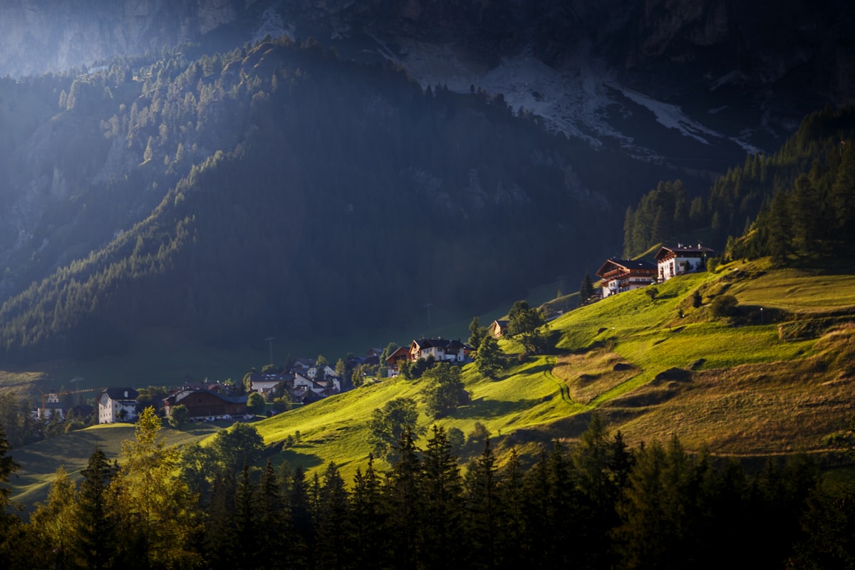 Corvara In Badia village view