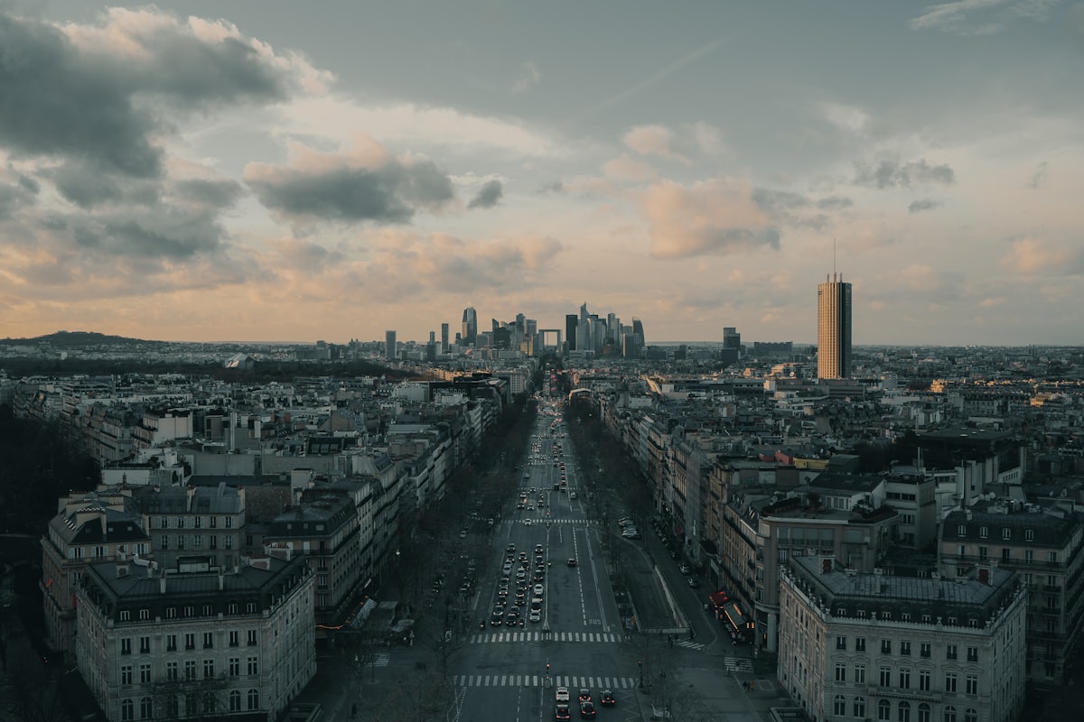 Landerneau city skyline