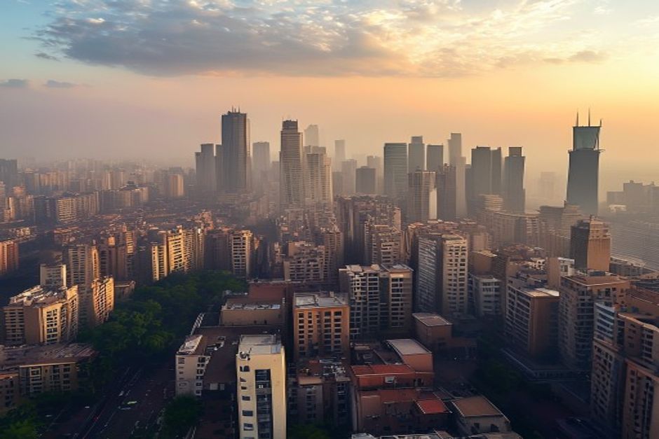 Basar city skyline