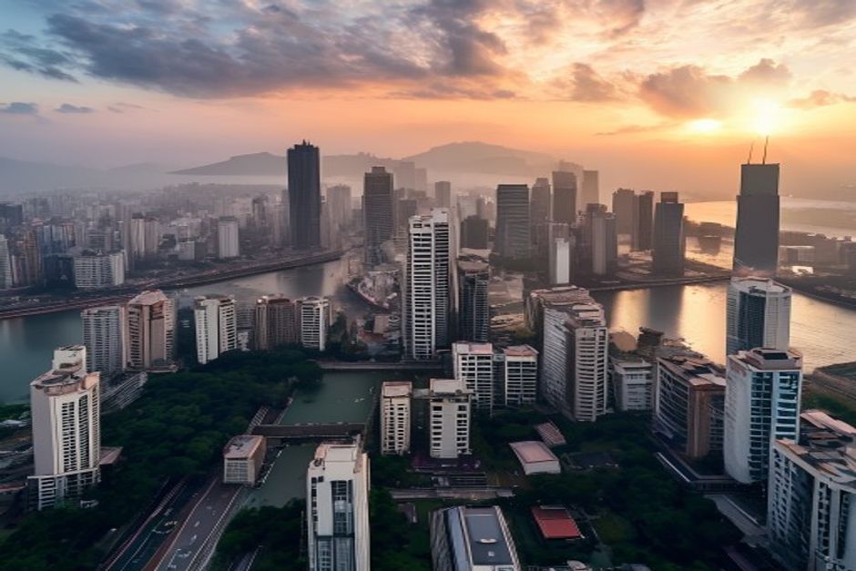 Huyen Ninh Hoa city skyline