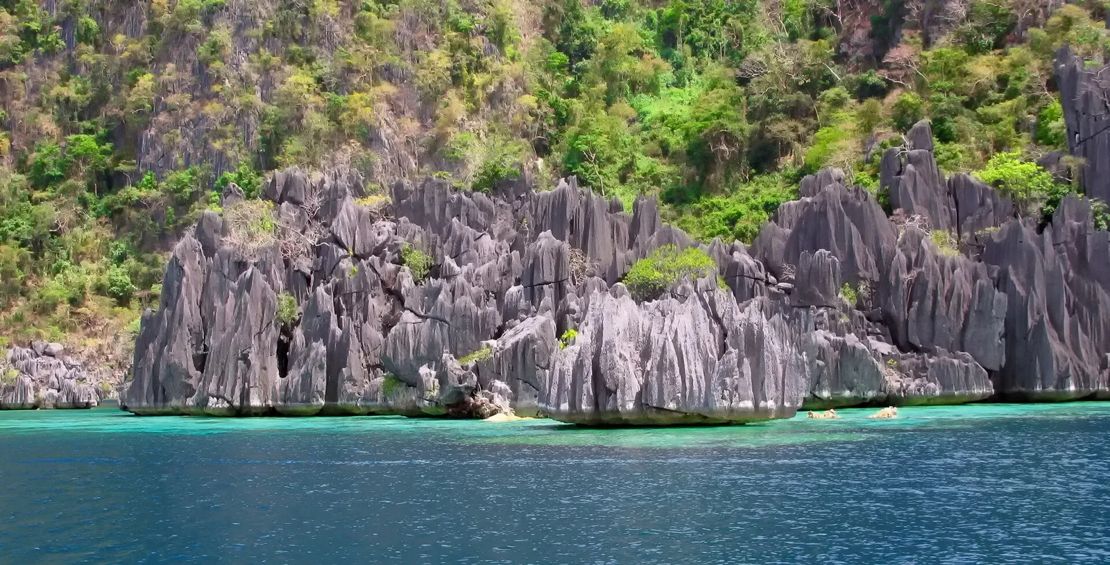 Clear water and islands of the Coron archipelago